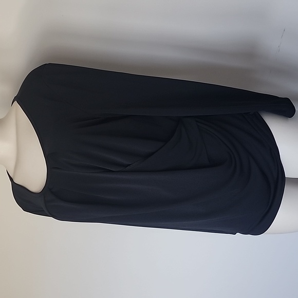 Robert Rodriguez black long sleeve ruched top-M - Picture 2 of 8